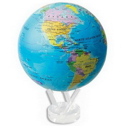 Настольная модель Земного шара - самовращающийся глобус Политическая карта мира