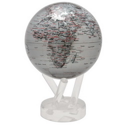 Настольная модель Земного шара-самовращающийся глобус Политическая карта мира, серебр