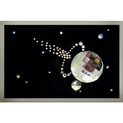 Картина из кристаллов Svarovski Звездный дождь в подарочной коробке, 71 кристалл, бархат, стекло,
