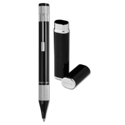 Ручка шариковая CERRUTI Mark V, металл, лак, в подарочном футляре в виде тубуса, цвет черный