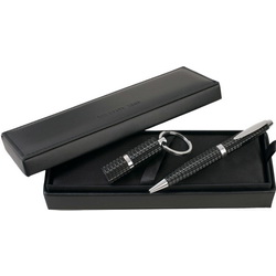 Набор CERRUTI: ручка шариковая и брелок-флэш-карта USB 2.0 на 4 Gb, в подарочной коробке