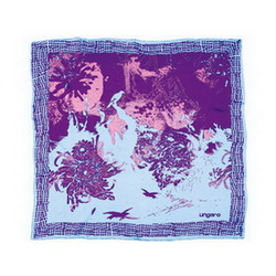Платок UNGARO, шелк 100%, в подарочном футляре, фиолетовый