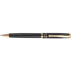 Ручка шариковая UNGARO "Classico Gold", металл, лак, цвет черный