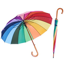 Зонт-трость с деревянной ручкой