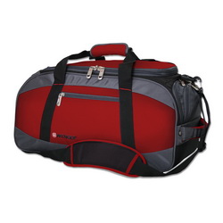 Спортивная сумка "Wenger " на сверхпрочных молниях, с боковым внешним карманом, плечевым ремнем, отделением для обуви, полиэстер, цвет красный