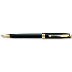 Ручка Parker Sonnet Laque Black GT шариковая ( корпус-латунь,лак, отделка-позолота 23К), черный