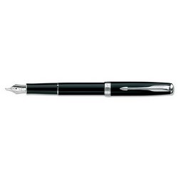 Ручка Parker Sonnet LaqBlack СТ перьевая,(перо-золото 18К, корпус-латунь,лак, отделка никеле-палладиевое покрытие), черный
