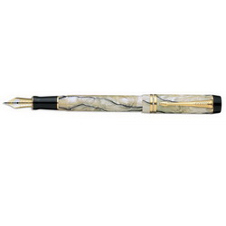 Ручка Parker Duofold Pearl & Black GT перьевая, (перо-золото 18К,отделка платина, корпус-акрил, перламутр, отделка позолота 23К), перламутровая