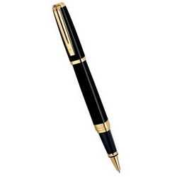 Ручка Waterman Exception Ideal Black GT роллер (корпус-лак, отделка-позолота 23К), черный