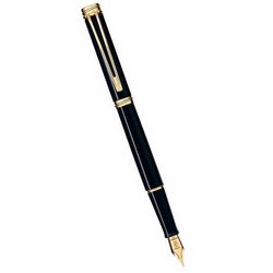 Ручка Waterman Expert 3 Black Laque GT, перьевая (перо - позолота 23К, корпус - лак, отделка-позолота), цвет черный