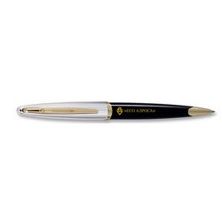 Ручка Waterman Carene Deluxe шариковая (корпус-лак, отделка-позолота 23К, посеребрение),черный