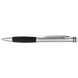Ручка Гавана шариковая с резиновым держателем, металл, цвет черный