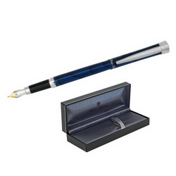 Ручка перьевая Flavio Ferrucci Elegante в подарочной коробке, цвет синий