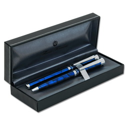 Набор Flavio Ferrucci Elegante: ручка шариковая и перьевая, в подарочной коробке, цвет синий
