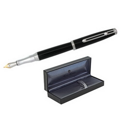 Ручка перьевая Flavio Ferrucci Tramonto в подарочной коробке, цвет черный