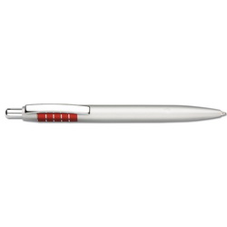 Ручка Энди шариковая, металл, цвет серебристо- красный
