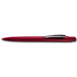 Ручка Mir с металлическим серебристым клипом, бордовый, Италия
