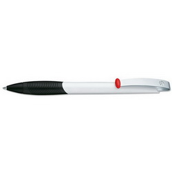 Ручка шариковая Matrix Basic с металлическим клипом, бело- красный
