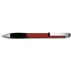 Ручка шариковая Matrix XL Clear с метал. клипом, красный