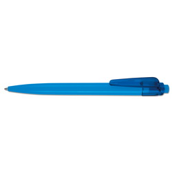 Ручка шариковая Sunny Basic цветная с прозрачным клипом, синий