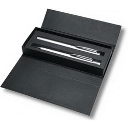 Набор Silver-Line роллер и шариковая ручка в футляре, металл, сереб