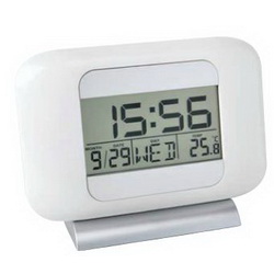 Часы настольные с будильником, календарем,термометром, гигрометром и функцией напоминания, с подсветкой
