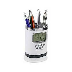 Часы, подставка под ручки,термометр, дата,подсветка меняющая цвет,мел