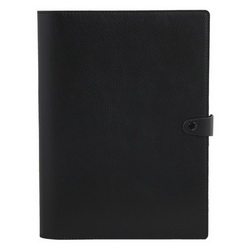 Ежедневник-портфолио недатированный INCANTO (320 стр.), с хлястиком на кнопке, цвет черный