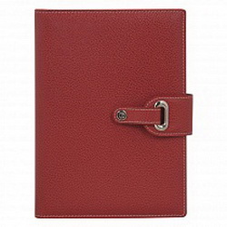 Ежедневник-портфолио недатированный PASSAGE (352 стр), тонированный блок, текстурная кожа, в подарочной упаковке, цвет красный