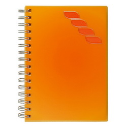 Ежедневник полудатированный LUX ( 352 стр.) на пружине, оранжевый