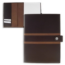 Папка-органайзер Cross со сменным блокнотом (ежедневник) и ручкой, кожа, коричневый