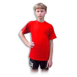 Футболка детская XS 100% хлопок, плотность 155 г/кв. м, красный