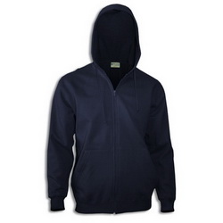 Куртка-толстовка на молнии с капюшоном XL 80% хлопок, 20% полиэстер, плотность 280 г/кв.м, цвет темно-синий