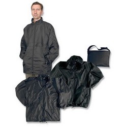 Куртка-ветровка М с чехлом, на подкладке (сетка), 100% нейлон черный