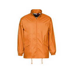 Куртка-ветровка S с чехлом, на подкладке ( сетка), 100 % нейлон оранжевый