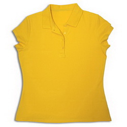Рубашки-поло женская, М, 100% хлопок, плотность 205гр, желтый