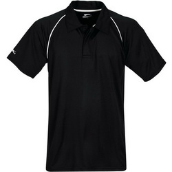 Рубашка-поло S с рукавами реглан, 100% полиэстер Cool Fit, плотность 140 г/кв.м, цвет черный