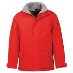 Куртка утепленная водонепроницаемая, S, с капюшоном, 100 % полиэстер с акриловой пропиткой, красная