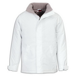 Куртка утепленная водонепроницаемая, S, с капюшоном, 100 % полиэстер с акриловой пропиткой, белый