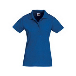 Рубашка-поло женская, L, хлопок 100%, плотность 160 г/кв. м, синий