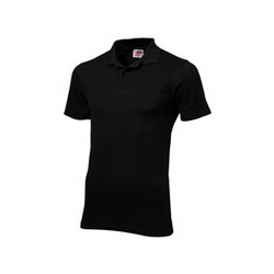 Рубашка-поло XXL, хлопок 100%, плотность 160 г/кв. м,  цвет черный