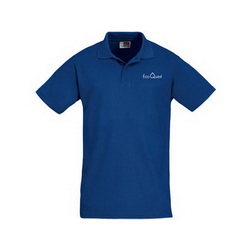 Рубашка-поло S 100%, плотность 160 г/кв. м, синий