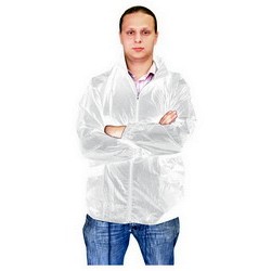 Куртка-ветровка XL, 100% полиэстер, с чехлом, белый
