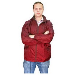 Куртка-ветровка L, 100% полиэстер, с чехлом, красный