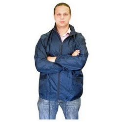 Куртка-ветровка XXL, 100% полиэстер, с чехлом, синий