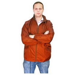 Куртка-ветровка M, 100% полиэстер, с чехлом, оранжевый