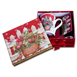 Чайный набор, 3 предмета, керамика, в подарочной коробке цвет