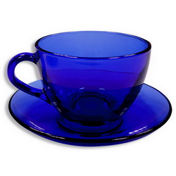 Чайная пара Ультрамарин, 235 мл, стекло, синий