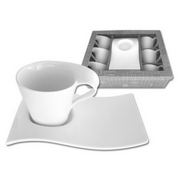 Чайный набор Дебора на 6 персон, 180 мл, керамика, в подарочной коробке, белый