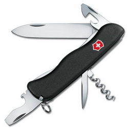 Нож армейский Victorinox с фиксирующимся лезвием, 11 см, Швейцария, черный